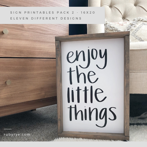 Sign Printables Pack 2 | 16x20