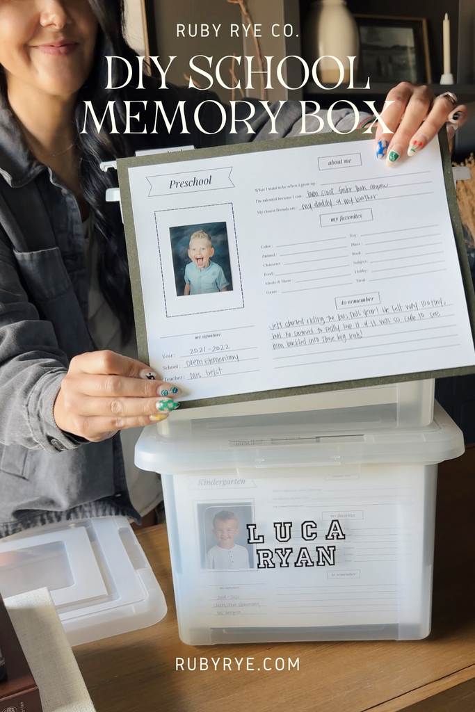 DIY Memory Box for Kid's School Years