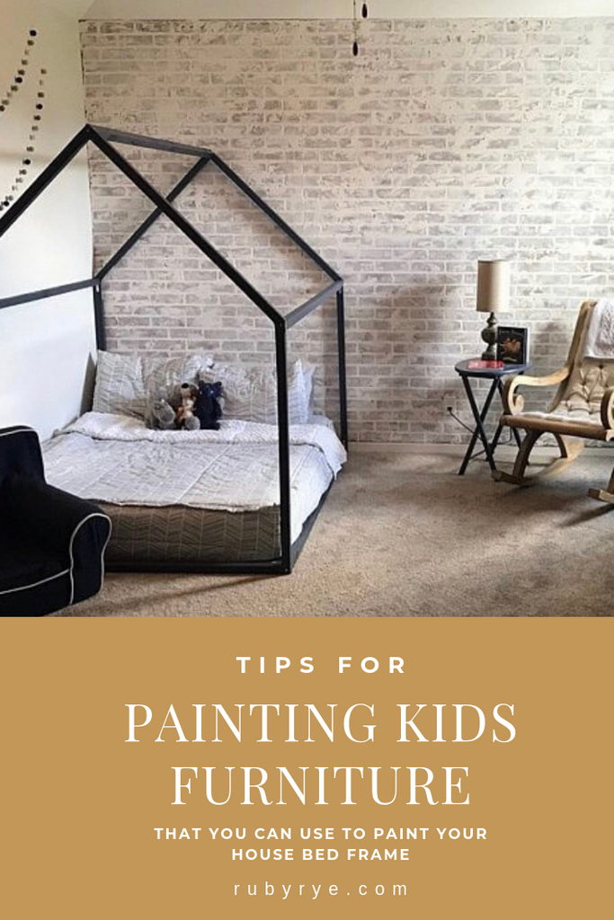 Painting Kids Furniture (Painting a House Bed frame)